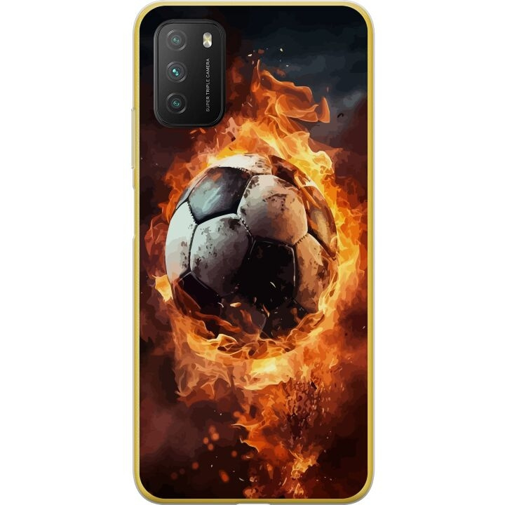 Mobilskal till Xiaomi Poco M3 med Fotboll motiv i gruppen SMARTPHONE & SURFPLATTOR / Mobilskydd / Xiaomi hos TP E-commerce Nordic AB (A65324)