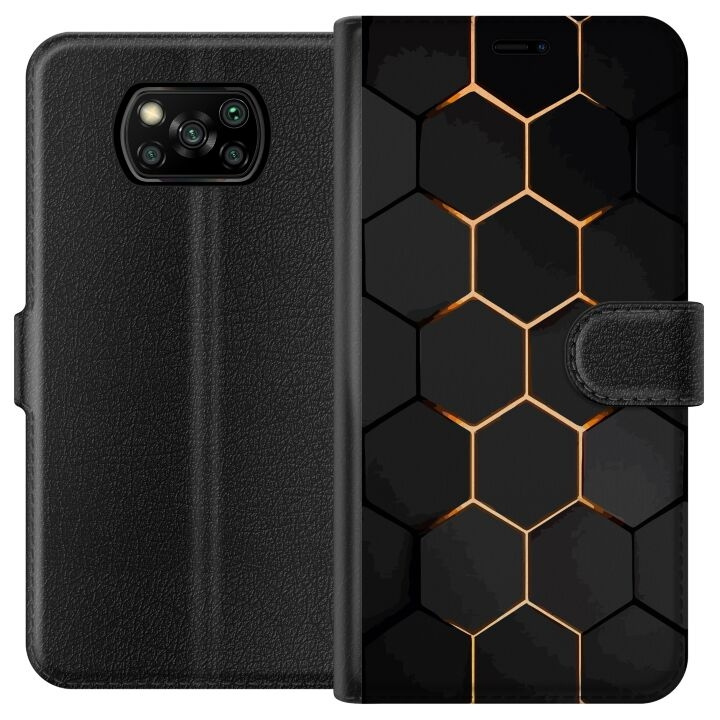 Plånboksfodral till Xiaomi Poco X3 NFC med Lyxigt Mönster motiv i gruppen SMARTPHONE & SURFPLATTOR / Mobilskydd / Xiaomi hos TP E-commerce Nordic AB (A65382)