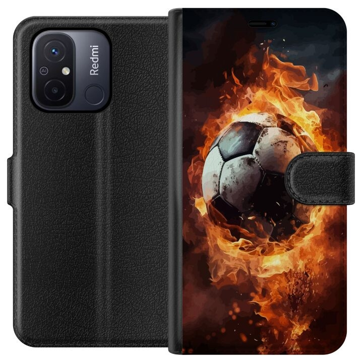 Plånboksfodral till Xiaomi Redmi 12C med Fotboll motiv i gruppen SMARTPHONE & SURFPLATTOR / Mobilskydd / Xiaomi hos TP E-commerce Nordic AB (A65567)