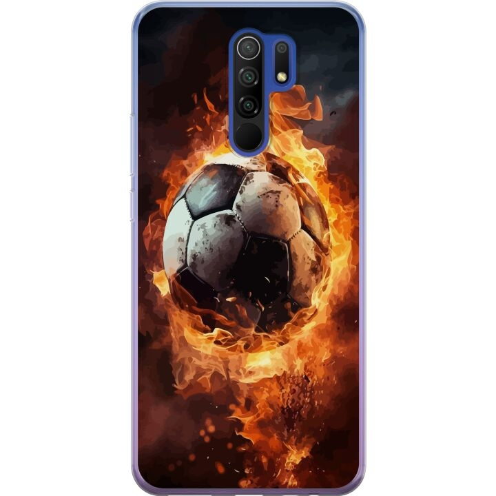 Mobilskal till Xiaomi Redmi 9 med Fotboll motiv i gruppen SMARTPHONE & SURFPLATTOR / Mobilskydd / Xiaomi hos TP E-commerce Nordic AB (A65675)