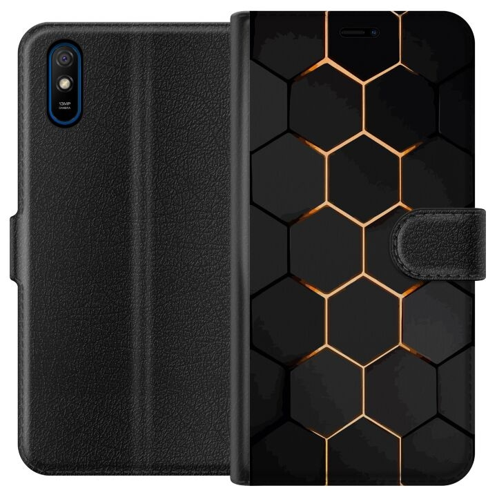 Plånboksfodral till Xiaomi Redmi 9A med Lyxigt Mönster motiv i gruppen SMARTPHONE & SURFPLATTOR / Mobilskydd / Xiaomi hos TP E-commerce Nordic AB (A65706)