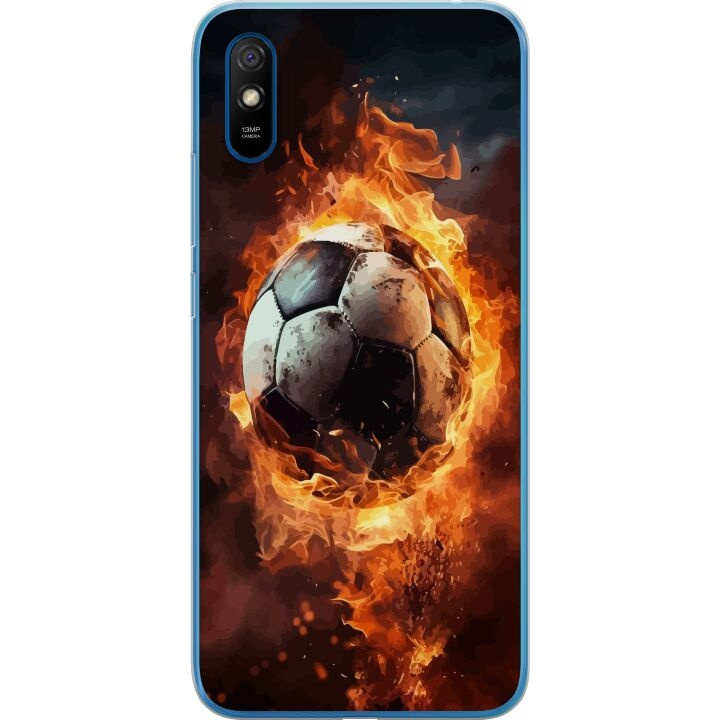 Mobilskal till Xiaomi Redmi 9A med Fotboll motiv i gruppen SMARTPHONE & SURFPLATTOR / Mobilskydd / Xiaomi hos TP E-commerce Nordic AB (A65729)