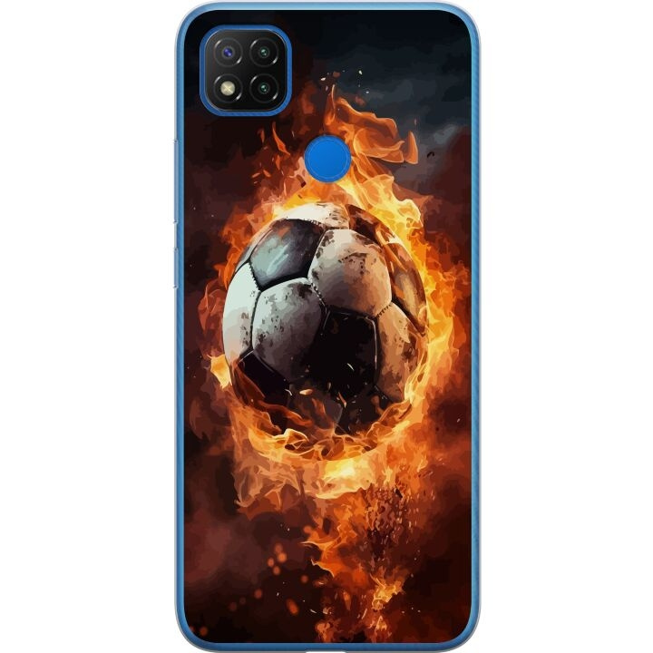 Mobilskal till Xiaomi Redmi 9C med Fotboll motiv i gruppen SMARTPHONE & SURFPLATTOR / Mobilskydd / Xiaomi hos TP E-commerce Nordic AB (A65810)