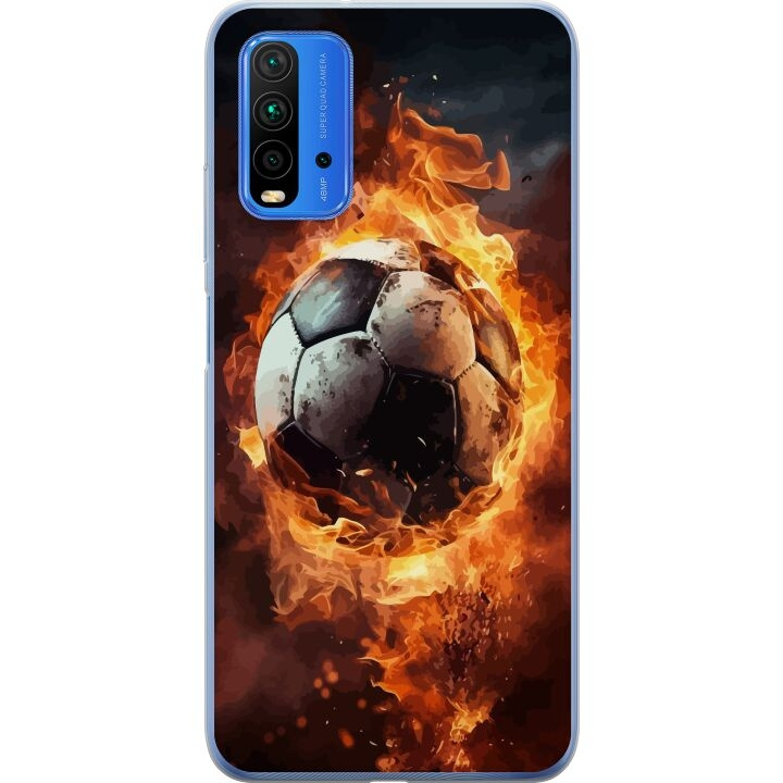 Mobilskal till Xiaomi Redmi 9T med Fotboll motiv i gruppen SMARTPHONE & SURFPLATTOR / Mobilskydd / Xiaomi hos TP E-commerce Nordic AB (A65864)