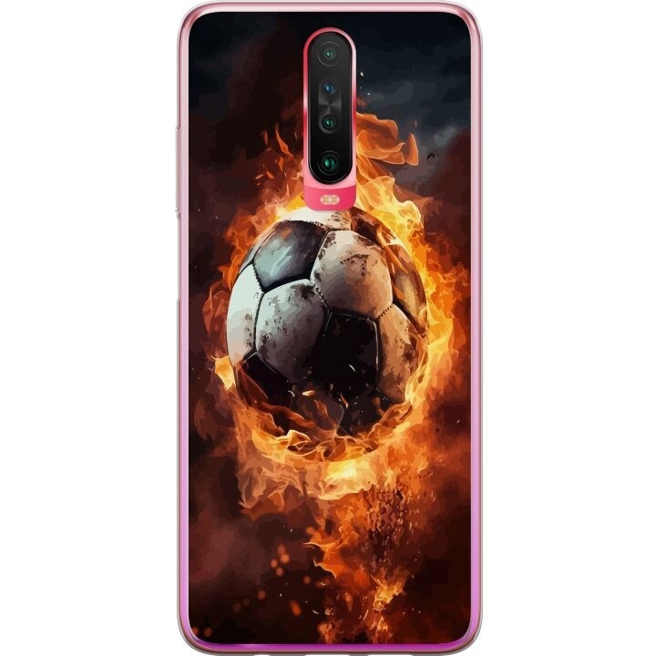 Mobilskal till Xiaomi Redmi K30 med Fotboll motiv i gruppen SMARTPHONE & SURFPLATTOR / Mobilskydd / Xiaomi hos TP E-commerce Nordic AB (A65891)