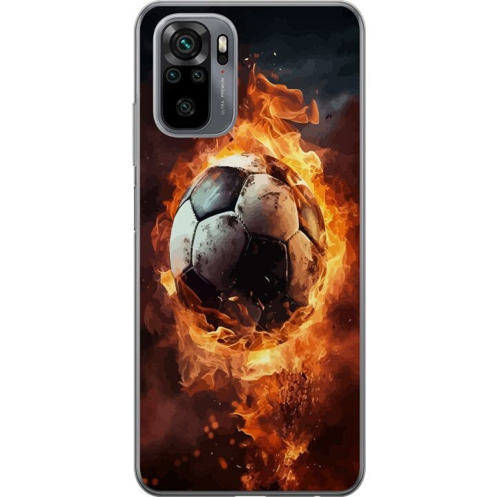 Mobilskal till Xiaomi Redmi Note 10 med Fotboll motiv i gruppen SMARTPHONE & SURFPLATTOR / Mobilskydd / Xiaomi hos TP E-commerce Nordic AB (A65918)
