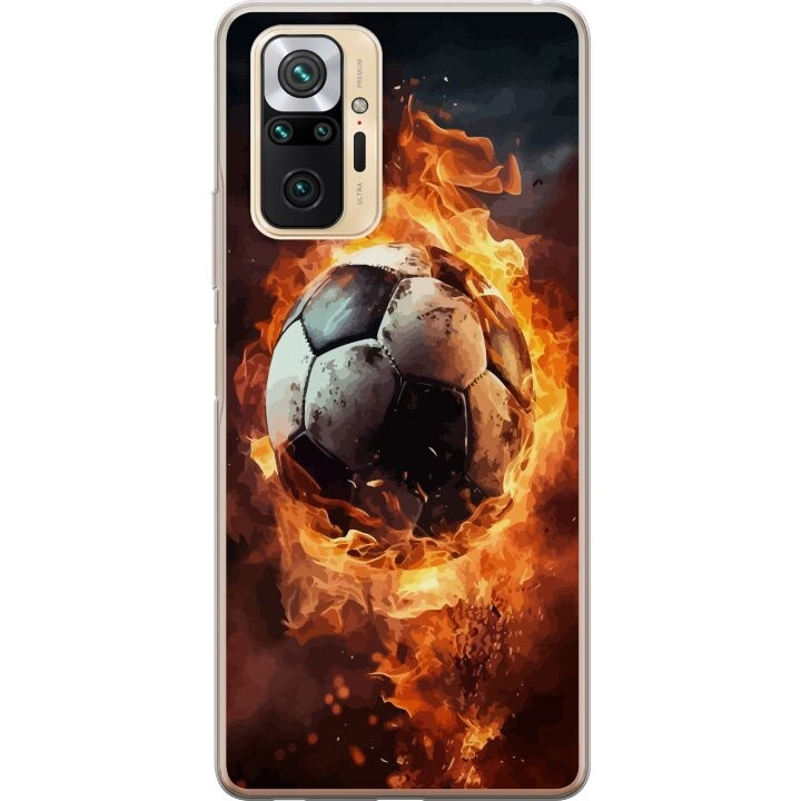 Mobilskal till Xiaomi Redmi Note 10 Pro med Fotboll motiv i gruppen SMARTPHONE & SURFPLATTOR / Mobilskydd / Xiaomi hos TP E-commerce Nordic AB (A65999)