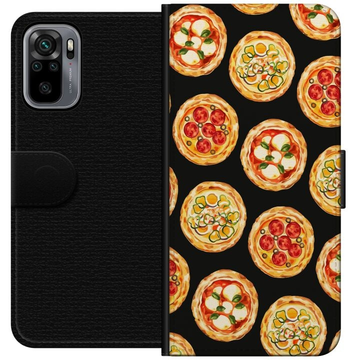 Plånboksfodral till Xiaomi Redmi Note 10S med Pizza motiv i gruppen SMARTPHONE & SURFPLATTOR / Mobilskydd / Xiaomi hos TP E-commerce Nordic AB (A66018)