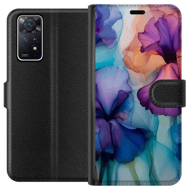 Plånboksfodral till Xiaomi Redmi Note 11 Pro 5G med Magiska blommor motiv i gruppen SMARTPHONE & SURFPLATTOR / Mobilskydd / Xiaomi hos TP E-commerce Nordic AB (A66143)