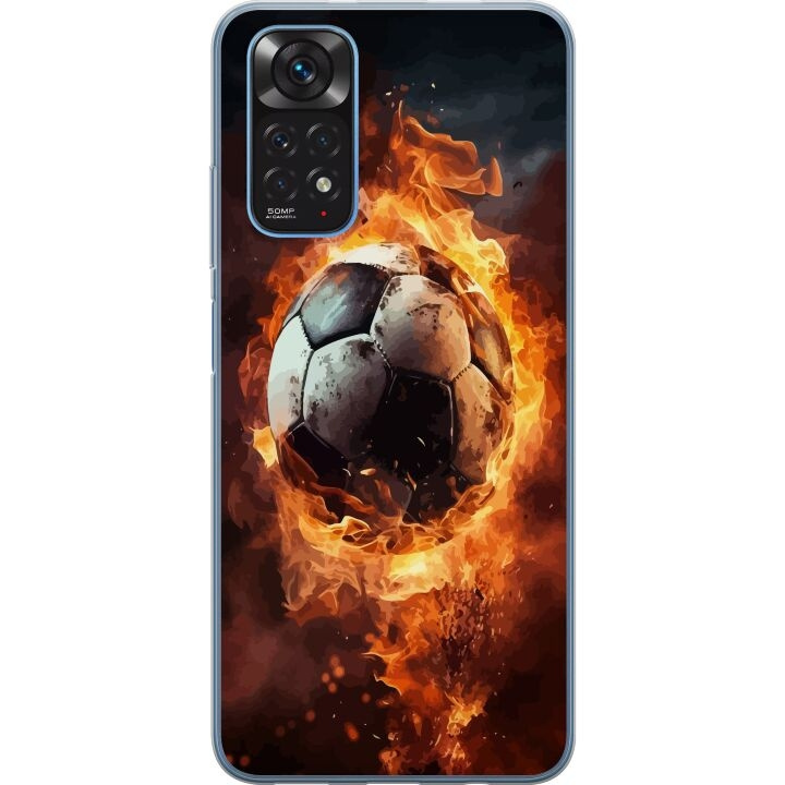 Mobilskal till Xiaomi Redmi Note 11S med Fotboll motiv i gruppen SMARTPHONE & SURFPLATTOR / Mobilskydd / Xiaomi hos TP E-commerce Nordic AB (A66215)