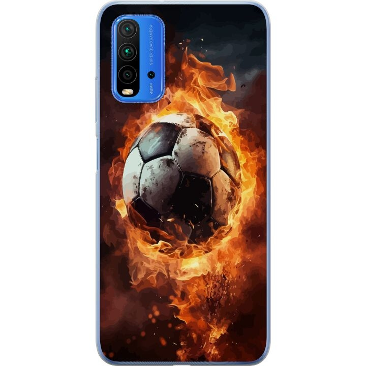 Mobilskal till Xiaomi Redmi Note 9 4G med Fotboll motiv i gruppen SMARTPHONE & SURFPLATTOR / Mobilskydd / Xiaomi hos TP E-commerce Nordic AB (A66647)