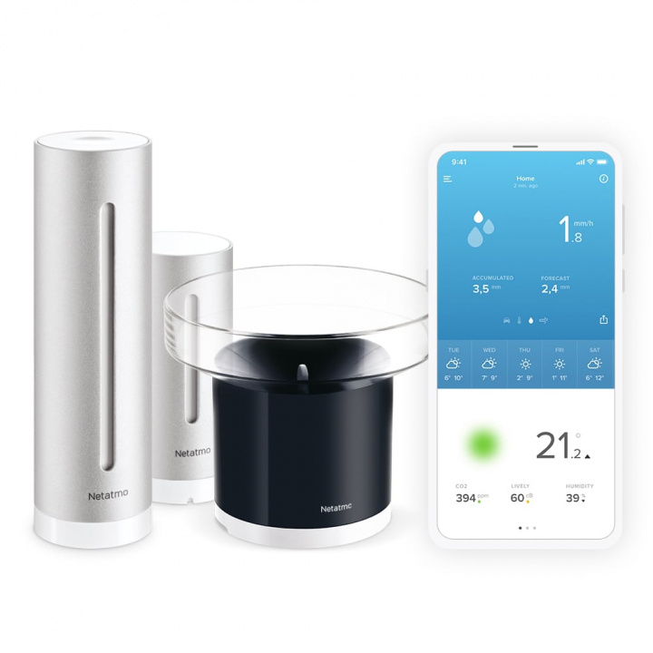 Netatmo Smart Väderstation + Regnmätare Paket i gruppen HEM, HUSHÅLL & TRÄDGÅRD / Smarta hem / Smarta hem-system hos TP E-commerce Nordic AB (A66845)