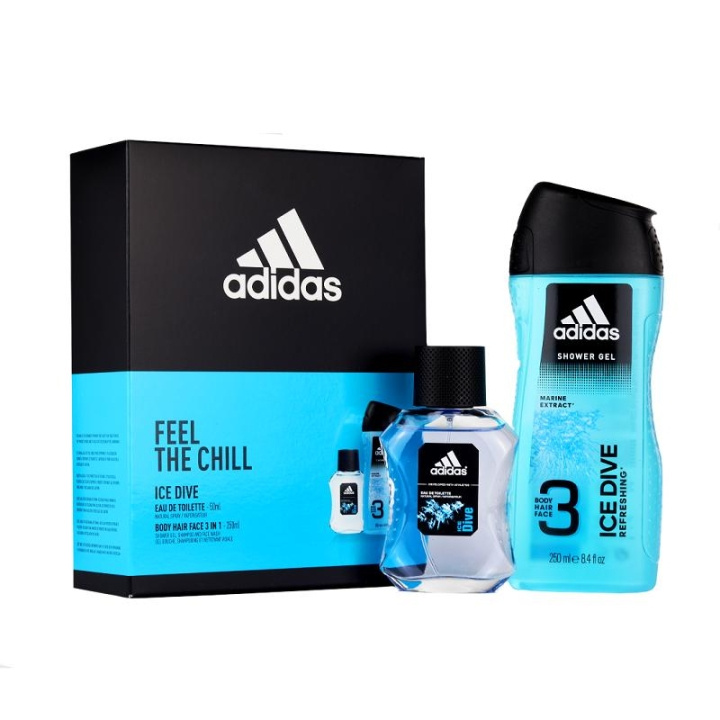 Adidas Giftset Adidas Ice Dive Edt 50ml + Shower Gel 250ml i gruppen SKÖNHET & HÄLSA / Doft & Parfym / Parfym / Parfym för honom hos TP E-commerce Nordic AB (C04277)