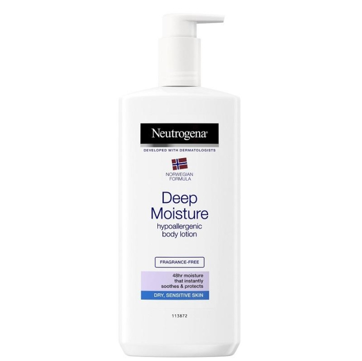 Neutrogena Deep Moisture Hypoallergenic Body Lotion 400ml i gruppen SKÖNHET & HÄLSA / Hudvård / Ansiktsvård / Rengöring hos TP E-commerce Nordic AB (C10359)