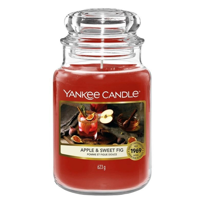 Yankee Candle Classic Large Jar Apple and Sweet Fig 623g i gruppen SKÖNHET & HÄLSA / Doft & Parfym / Övrig doft / Doftljus hos TP E-commerce Nordic AB (C14046)