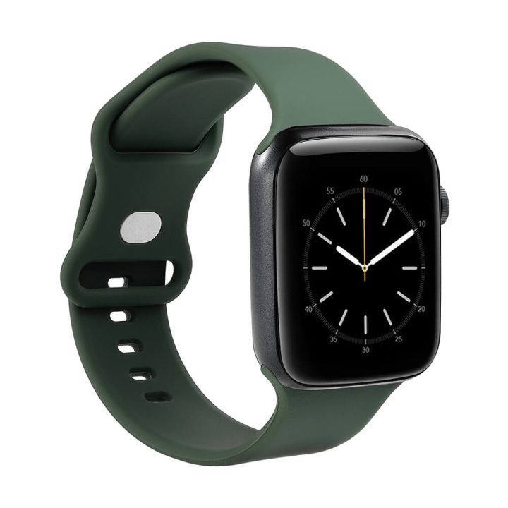 GEAR Klockarmband Silikon OLIVGRÖN Apple Watch 38/40/41mm i gruppen SPORT, FRITID & HOBBY / Smartwatch & Aktivitetsarmband / Tillbehör hos TP E-commerce Nordic AB (C15822)