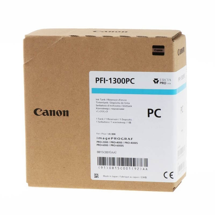 Canon Bläck 0815C001 PFI-1300 Fotocyan i gruppen DATORER & KRINGUTRUSTNING / Skrivare & Tillbehör / Bläck & Toner / Bläckpatroner / Canon hos TP E-commerce Nordic AB (C15917)