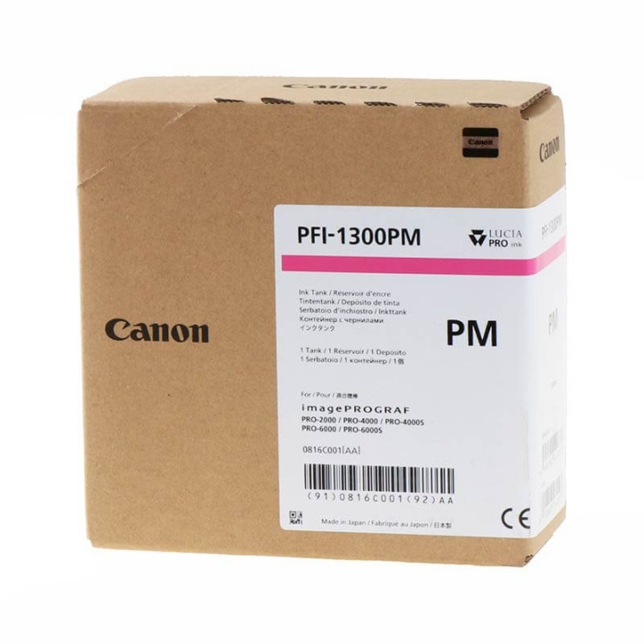 Canon Bläck 0816C001 PFI-1300 Fotomagenta i gruppen DATORER & KRINGUTRUSTNING / Skrivare & Tillbehör / Bläck & Toner / Bläckpatroner / Canon hos TP E-commerce Nordic AB (C15918)