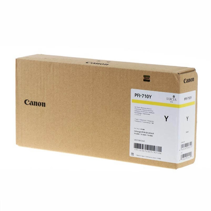 Canon Bläck 2357C001 PFI-710 Gul i gruppen DATORER & KRINGUTRUSTNING / Skrivare & Tillbehör / Bläck & Toner / Bläckpatroner / Canon hos TP E-commerce Nordic AB (C16018)