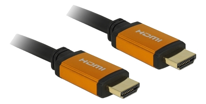 DeLock High Speed HDMI-kabel 48 Gbps 8K 60 Hz 1,5 m, svart/guldfärgad i gruppen HEMELEKTRONIK / Kablar & Adaptrar / HDMI / Kablar hos TP E-commerce Nordic AB (C17496)