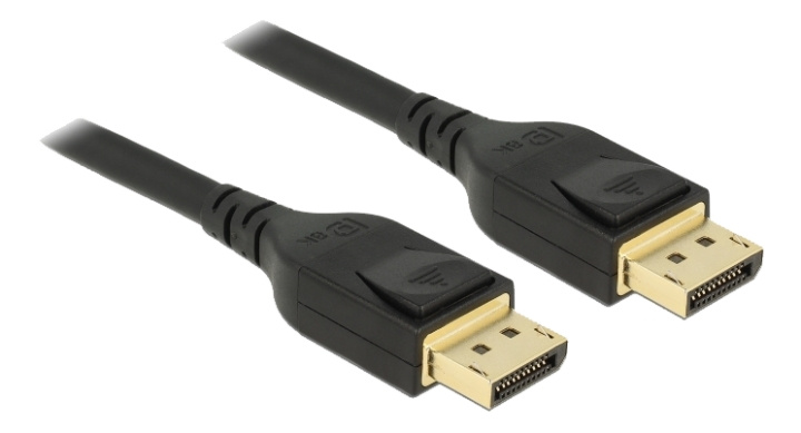 DeLock DisplayPort kabel 8K 60 Hz 3 m DP 8K-certifierad, svart i gruppen DATORER & KRINGUTRUSTNING / Datorkablar / DisplayPort / Kablar hos TP E-commerce Nordic AB (C17688)