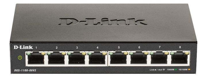 dlink 8-Port Gigabit Smart Managed Switch, Fanless i gruppen DATORER & KRINGUTRUSTNING / Nätverk / Switchar / 10/100/1000Mbps hos TP E-commerce Nordic AB (C17784)