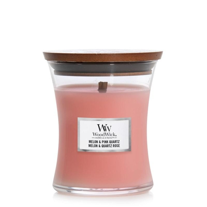 WoodWick Medium - Melon & Pink Quartz i gruppen SKÖNHET & HÄLSA / Doft & Parfym / Övrig doft / Doftljus hos TP E-commerce Nordic AB (C23053)