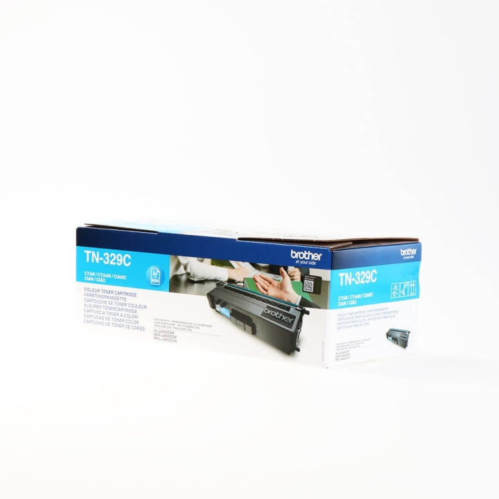 BROTHER Toner TN329C TN-329 Cyan i gruppen DATORER & KRINGUTRUSTNING / Skrivare & Tillbehör / Bläck & Toner / Toner / Brother hos TP E-commerce Nordic AB (C26241)