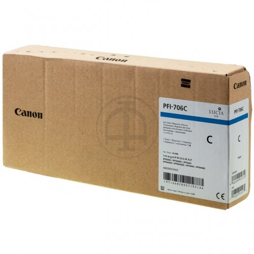 Canon Bläck 6682B001 PFI-706 Cyan i gruppen DATORER & KRINGUTRUSTNING / Skrivare & Tillbehör / Bläck & Toner / Toner / Canon hos TP E-commerce Nordic AB (C26362)