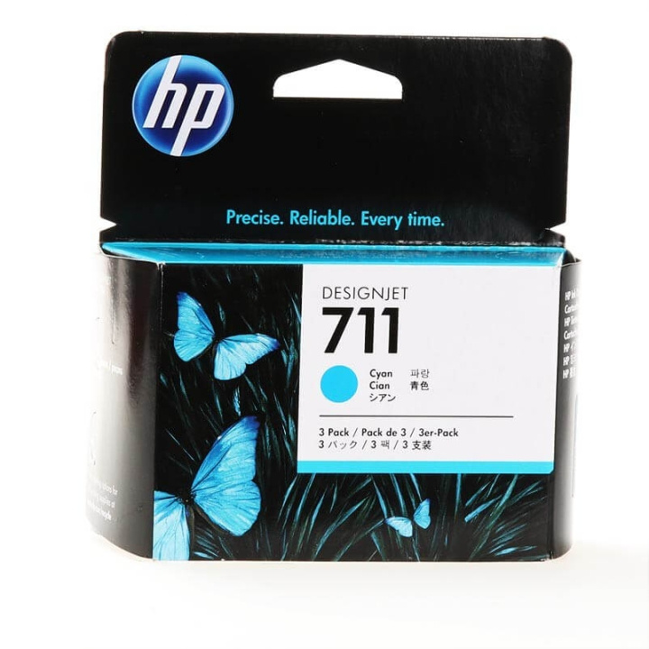 HP Bläck CZ134A 711 Cyan 3-pack i gruppen DATORER & KRINGUTRUSTNING / Skrivare & Tillbehör / Bläck & Toner / Toner / HP hos TP E-commerce Nordic AB (C26973)