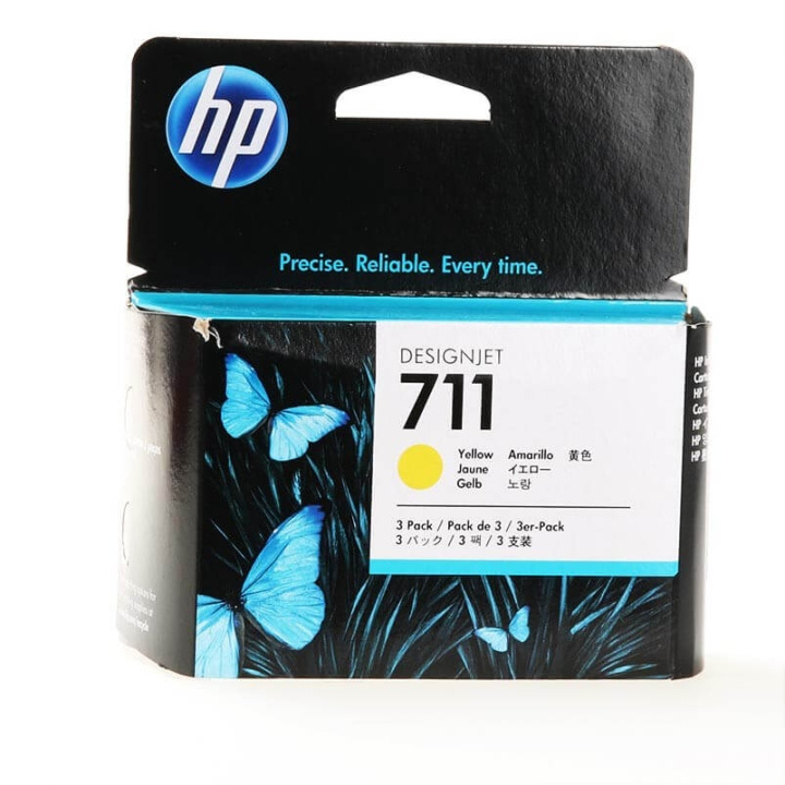 HP Bläck CZ136A 711 Gul 3-pack i gruppen DATORER & KRINGUTRUSTNING / Skrivare & Tillbehör / Bläck & Toner / Toner / HP hos TP E-commerce Nordic AB (C26975)