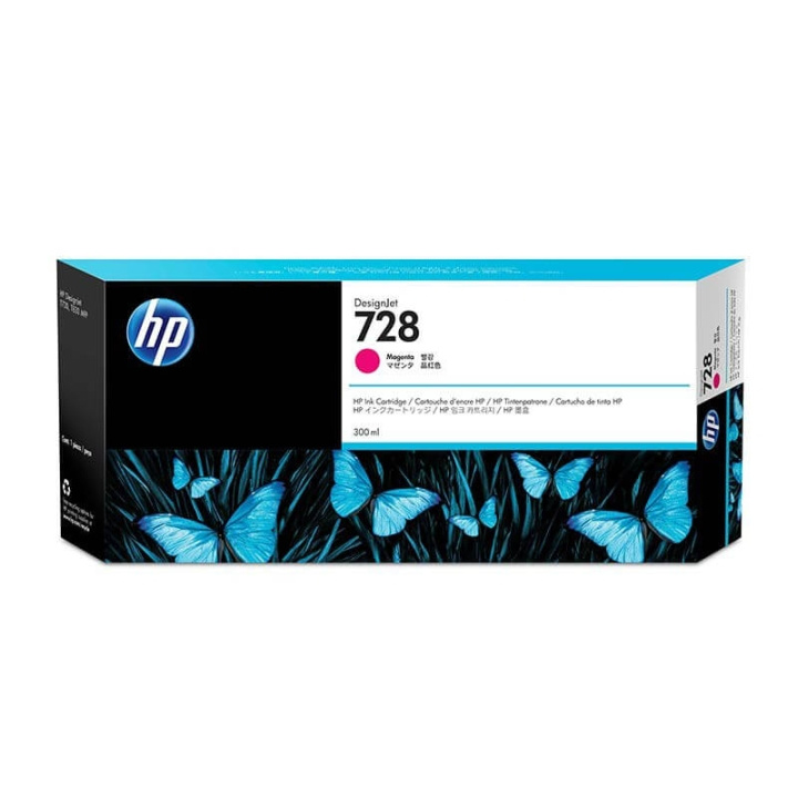 HP Bläck F9K16A 728 Magenta 300ml i gruppen DATORER & KRINGUTRUSTNING / Skrivare & Tillbehör / Bläck & Toner / Toner / HP hos TP E-commerce Nordic AB (C27005)