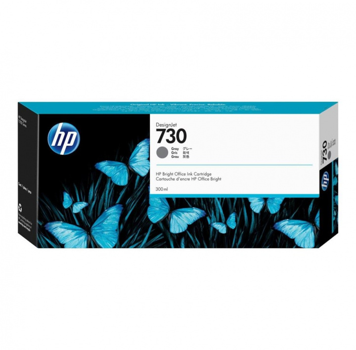 HP Ink P2V72A 730 Grey 300ml i gruppen DATORER & KRINGUTRUSTNING / Skrivare & Tillbehör / Bläck & Toner / Toner / HP hos TP E-commerce Nordic AB (C27034)