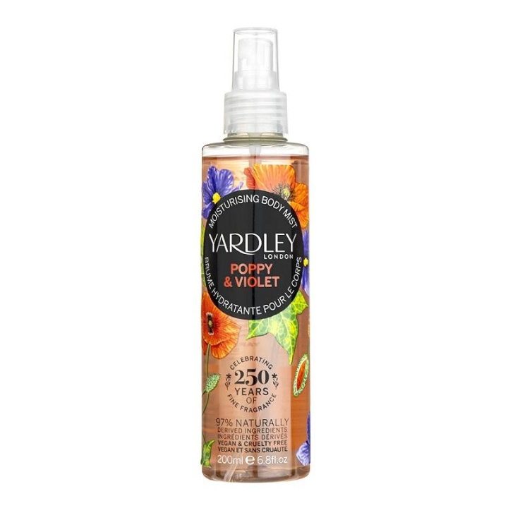 Yardley Body Mist Poppy & Violet 200ml i gruppen SKÖNHET & HÄLSA / Hudvård / Kroppsvård / Bodymist hos TP E-commerce Nordic AB (C29214)