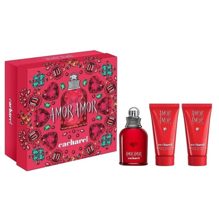 Cacharel Giftset Cacharel Amor Amor 50ml EDT Spray 2x 50ml Body Lotion i gruppen SKÖNHET & HÄLSA / Presentkit / Presentkit För Henne hos TP E-commerce Nordic AB (C29229)