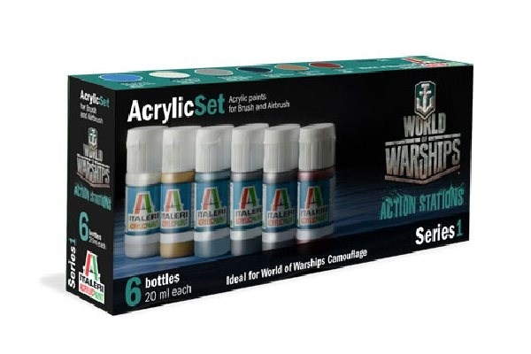 ITALERI Acrylic set with 6 colors useful for all WoWs i gruppen SPORT, FRITID & HOBBY / Hobby / Plastmodeller / Verktyg hos TP E-commerce Nordic AB (C29746)