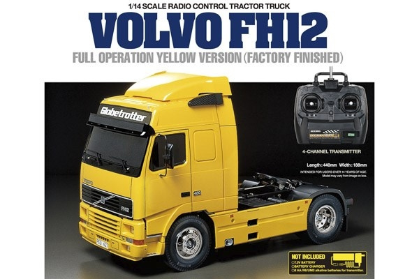 TAMIYA 1:14 R/C Full Option - Volvo FH12 Yellow i gruppen LEKSAKER, BARN- & BABYPRODUKTER / Radiostyrt / Radiostyrda bilar hos TP E-commerce Nordic AB (C31492)