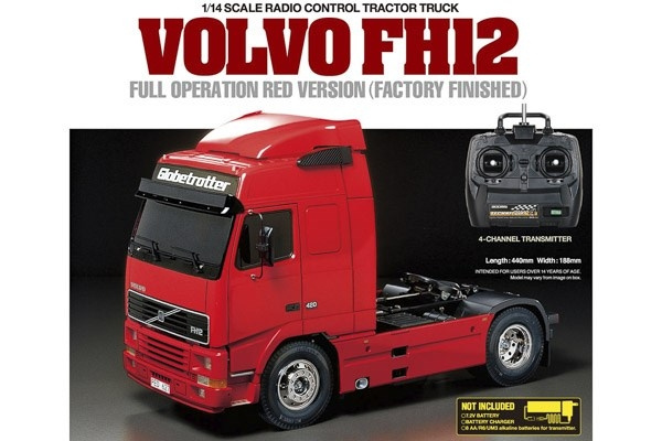 TAMIYA 1:14 R/C Full Option - Volvo FH12 Red i gruppen LEKSAKER, BARN- & BABYPRODUKTER / Radiostyrt / Radiostyrda bilar hos TP E-commerce Nordic AB (C31544)