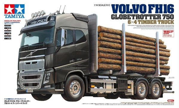 TAMIYA 1:14 R/C Volvo FH16 Globetrotter 750 6x4 Timber Tr i gruppen LEKSAKER, BARN- & BABYPRODUKTER / Radiostyrt / Radiostyrda bilar hos TP E-commerce Nordic AB (C31568)