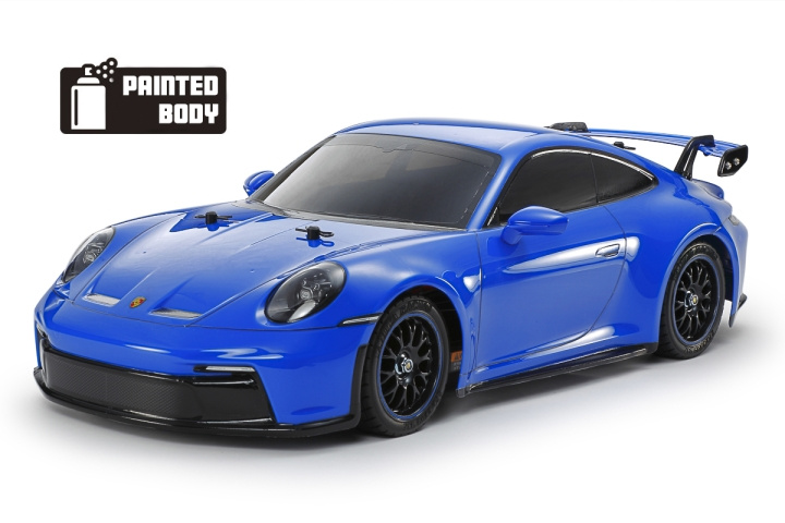 TAMIYA 1/10 R/C Porsche 911 GT3 (992) (Blue PB) (TT-02) i gruppen LEKSAKER, BARN- & BABYPRODUKTER / Radiostyrt / Radiostyrda bilar hos TP E-commerce Nordic AB (C31823)