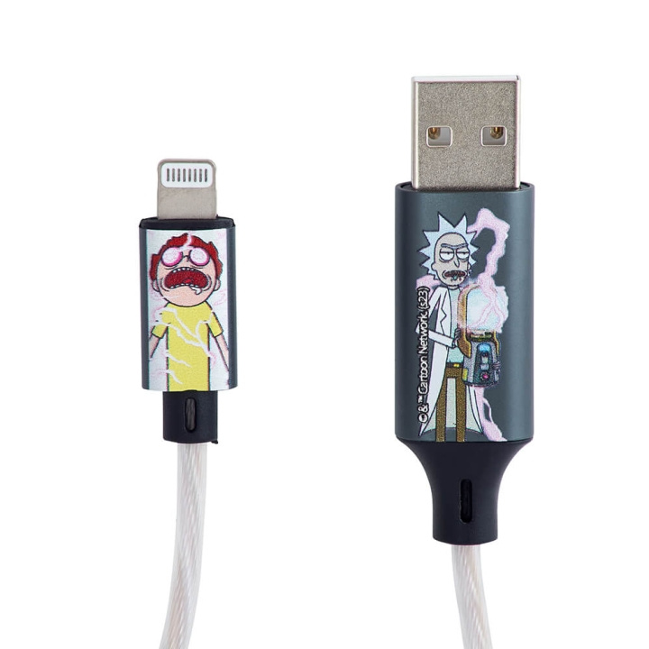 RICK&MORTY USB A till Lightning Light-Up 1,2m MFI Shock i gruppen SMARTPHONE & SURFPLATTOR / Laddare & Kablar / Kablar / Kablar Lightning hos TP E-commerce Nordic AB (C32122)