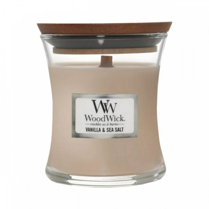 WoodWick Medium - Vanilla & Sea Salt i gruppen SKÖNHET & HÄLSA / Doft & Parfym / Övrig doft / Doftljus hos TP E-commerce Nordic AB (C32520)