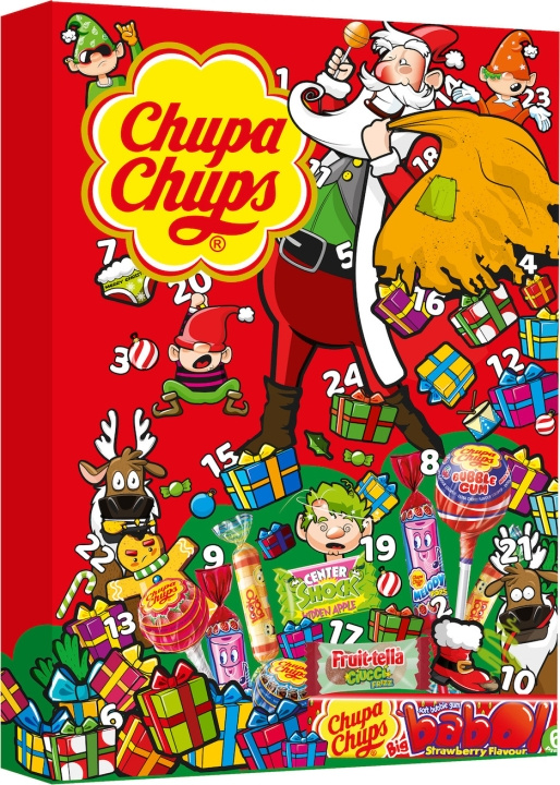 Chupa Chups julkalender, 210,6 g i gruppen LEKSAKER, BARN- & BABYPRODUKTER / Leksaker / Adventskalendrar hos TP E-commerce Nordic AB (C32975)