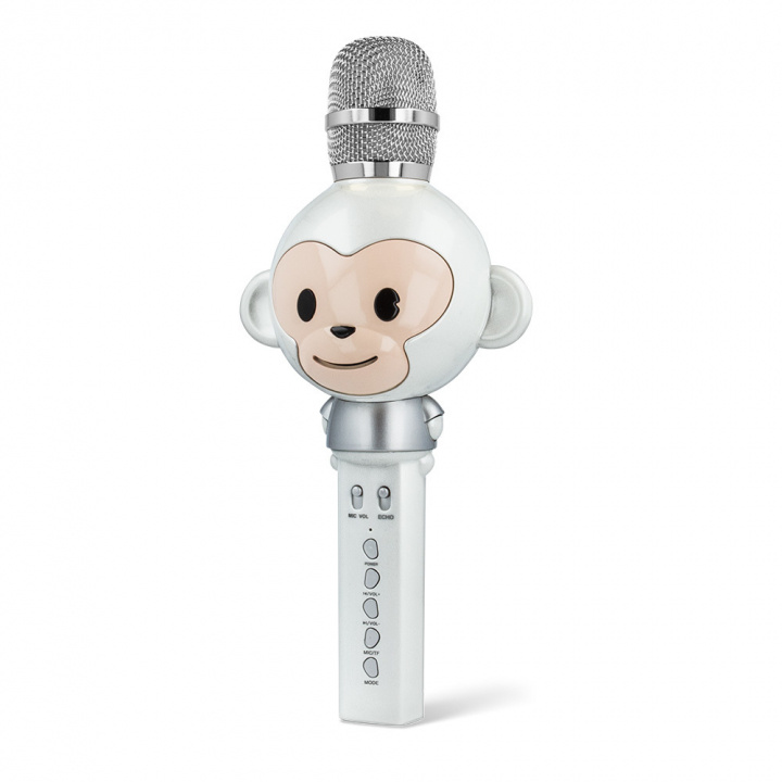 Maxlife Animal MX-100 - Bluetooth Karaoke-mikrofon med inbyggd högtalare, Vit i gruppen HEMELEKTRONIK / Ljud & Bild / Handhållna mikrofoner hos TP E-commerce Nordic AB (C33685)