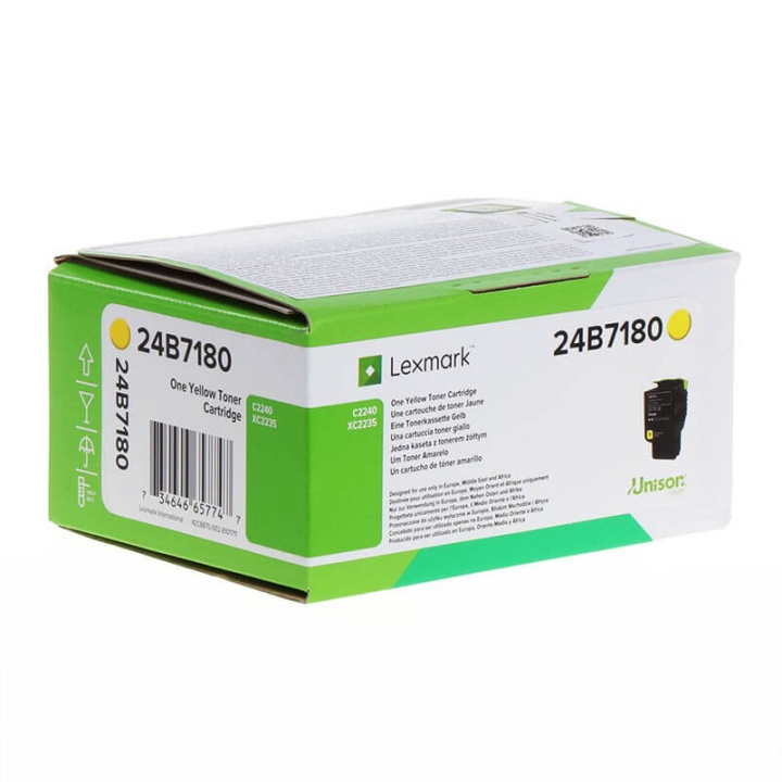 Lexmark Toner 24B7180 Gul, Return i gruppen DATORER & KRINGUTRUSTNING / Skrivare & Tillbehör / Bläck & Toner / Toner / Lexmark hos TP E-commerce Nordic AB (C36650)