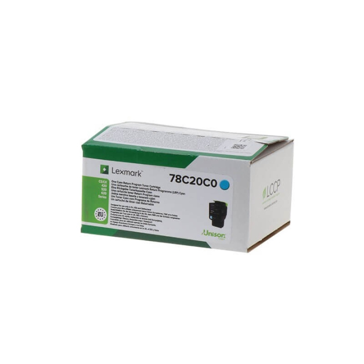 Lexmark Toner 78C20C0 Cyan, Return i gruppen DATORER & KRINGUTRUSTNING / Skrivare & Tillbehör / Bläck & Toner / Toner / Lexmark hos TP E-commerce Nordic AB (C36721)