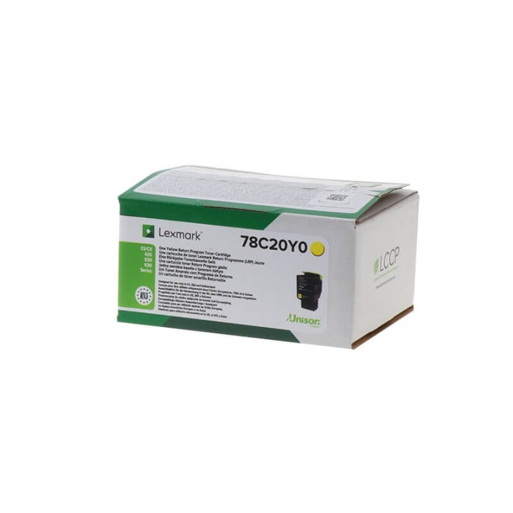 Lexmark Toner 78C20Y0 Gul, Return i gruppen DATORER & KRINGUTRUSTNING / Skrivare & Tillbehör / Bläck & Toner / Toner / Lexmark hos TP E-commerce Nordic AB (C36724)