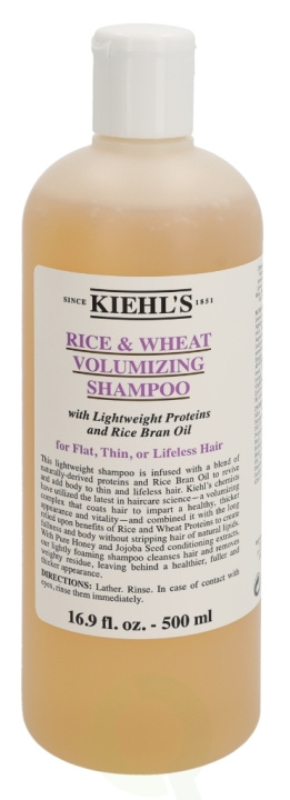 Kiehls Kiehl\'s Rice & Wheat Volumizing Shampoo 500 ml i gruppen SKÖNHET & HÄLSA / Hår & Styling / Hårvårdsprodukter / Schampo hos TP E-commerce Nordic AB (C37852)