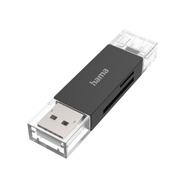 Hama USB-Kortläsare OTG USB-A USB-C USB 3.2 i gruppen HEMELEKTRONIK / Lagringsmedia / Minneskortläsare hos TP E-commerce Nordic AB (C38292)