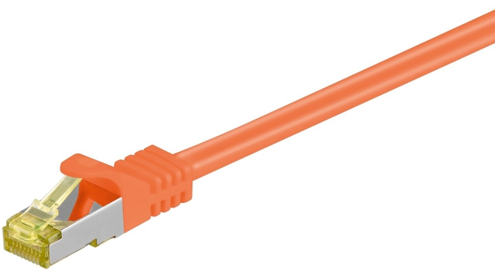 Goobay RJ45 patchkabel S/FTP (PiMF), 500 MHz, med CAT 7 råkabel, orange, 20 m LSZH halogenfri kabelhölje, koppar, RJ45-kontakt (CAT 6A) i gruppen DATORER & KRINGUTRUSTNING / Datorkablar / Nätverkskablar / Cat7 hos TP E-commerce Nordic AB (C39537)